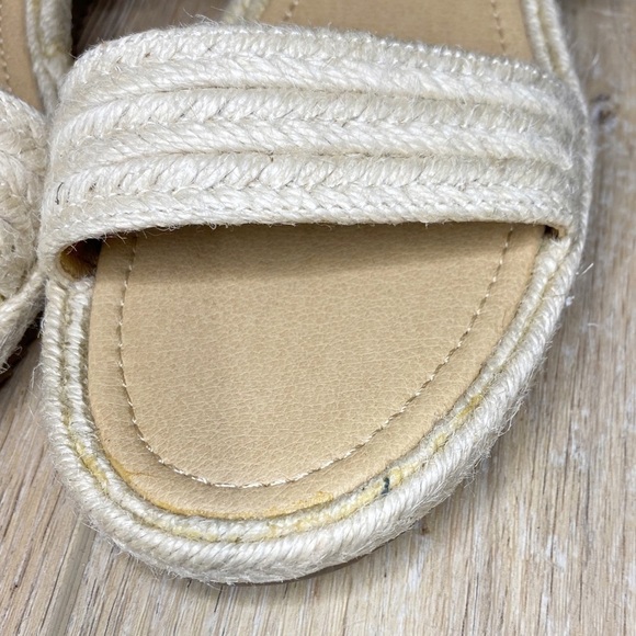 Lucky Brand Decime Woven Ivory White Slide Sandals Size 8.5 - Picture 9 of 10